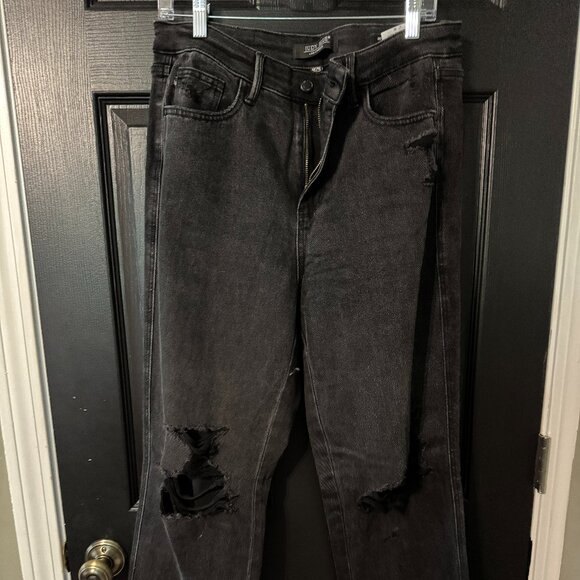 Judy Blue Denim - NWOT Judy Blue 90s Straight Black Distressed Denim 9/29